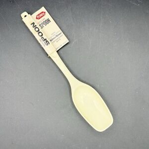 Vintage Foley Nylon‎ Slotted Spoon #25472 White 2" x 11" Dishwasher Safe USA NOS
